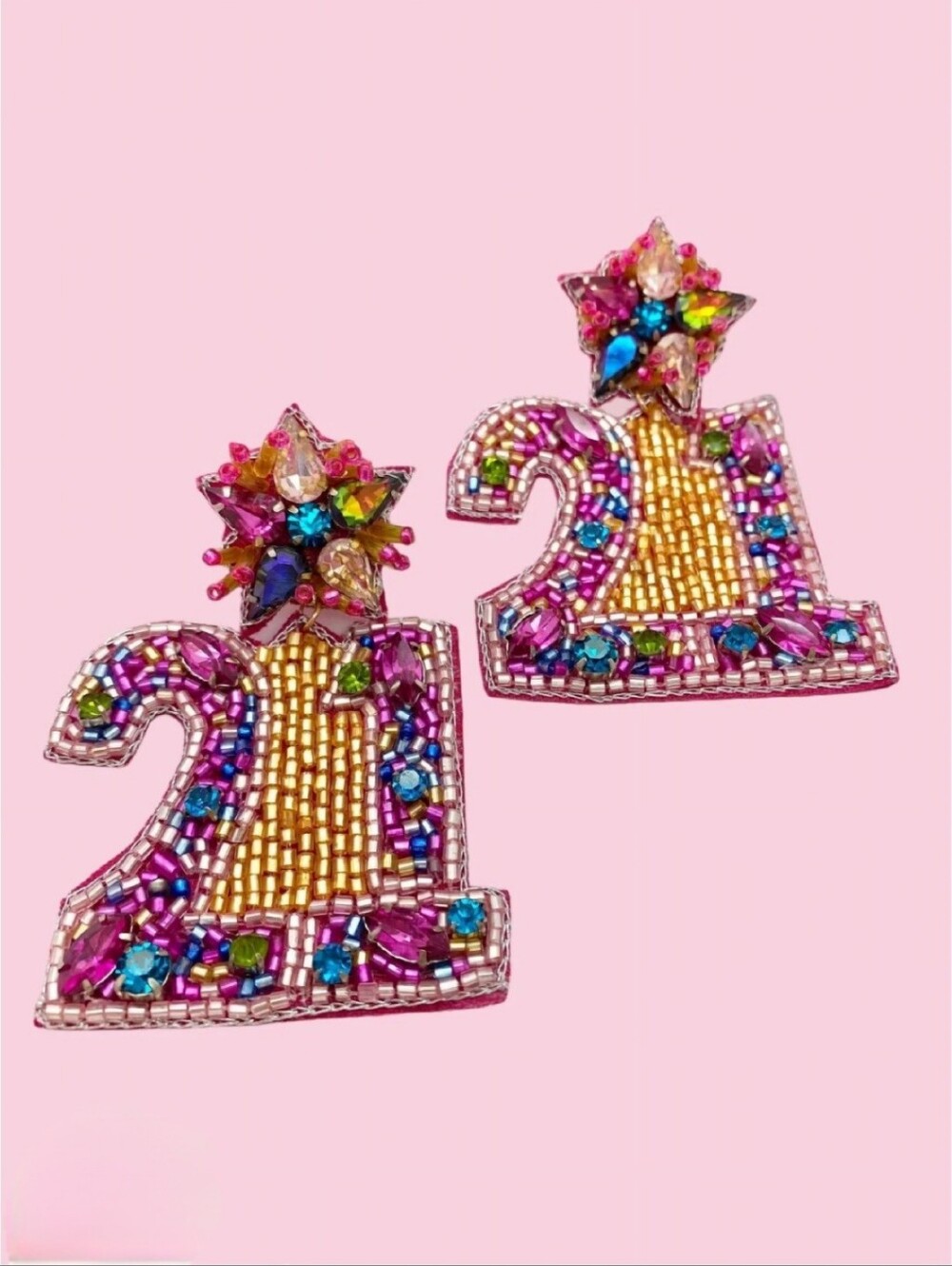 🌺21st Birthday Earings Beaded 21st Milestone Gifts 21st Birthday Accessories